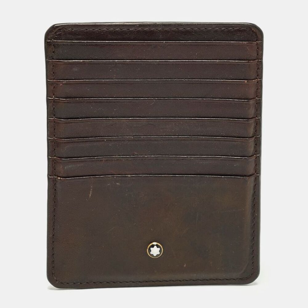 Montblanc 8cc Meisterstuck Brown Leather Zipped Card Case